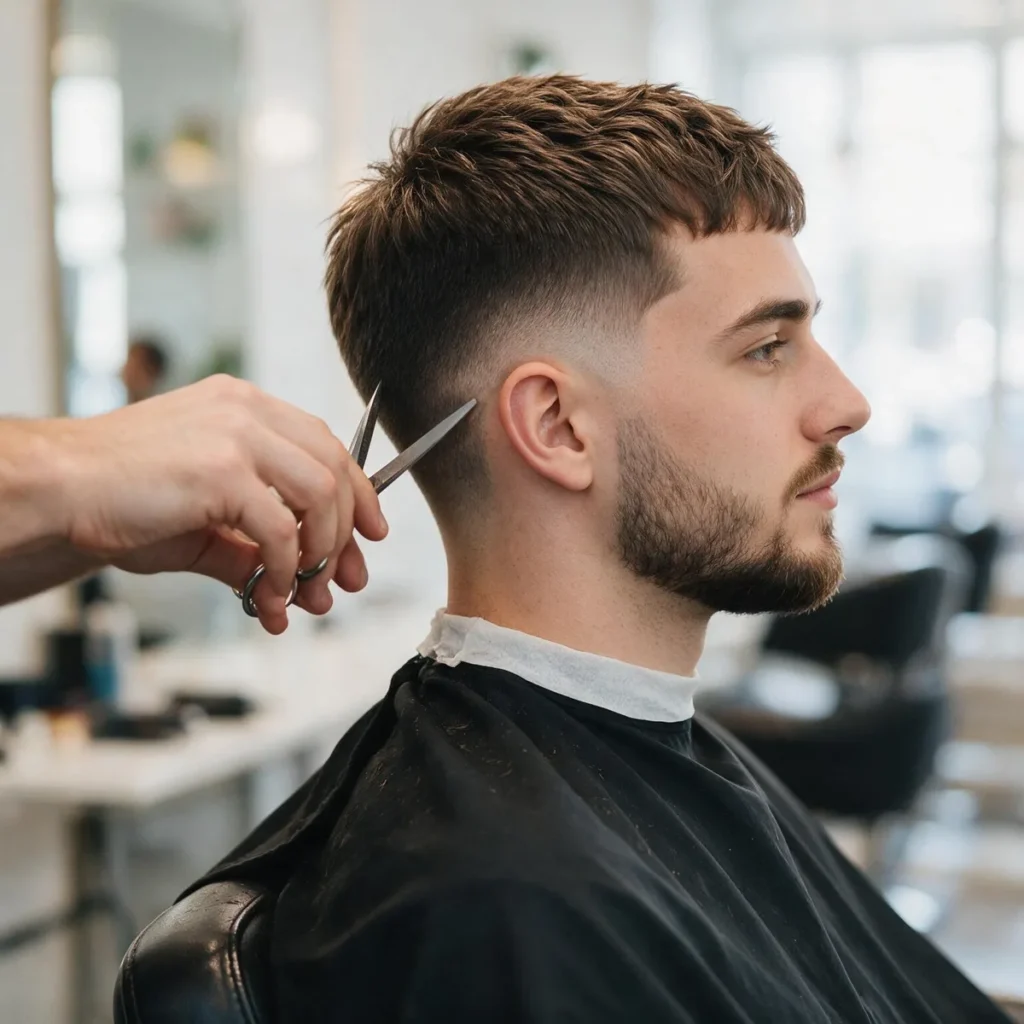 Corte de pelo de caballero en Oleiros